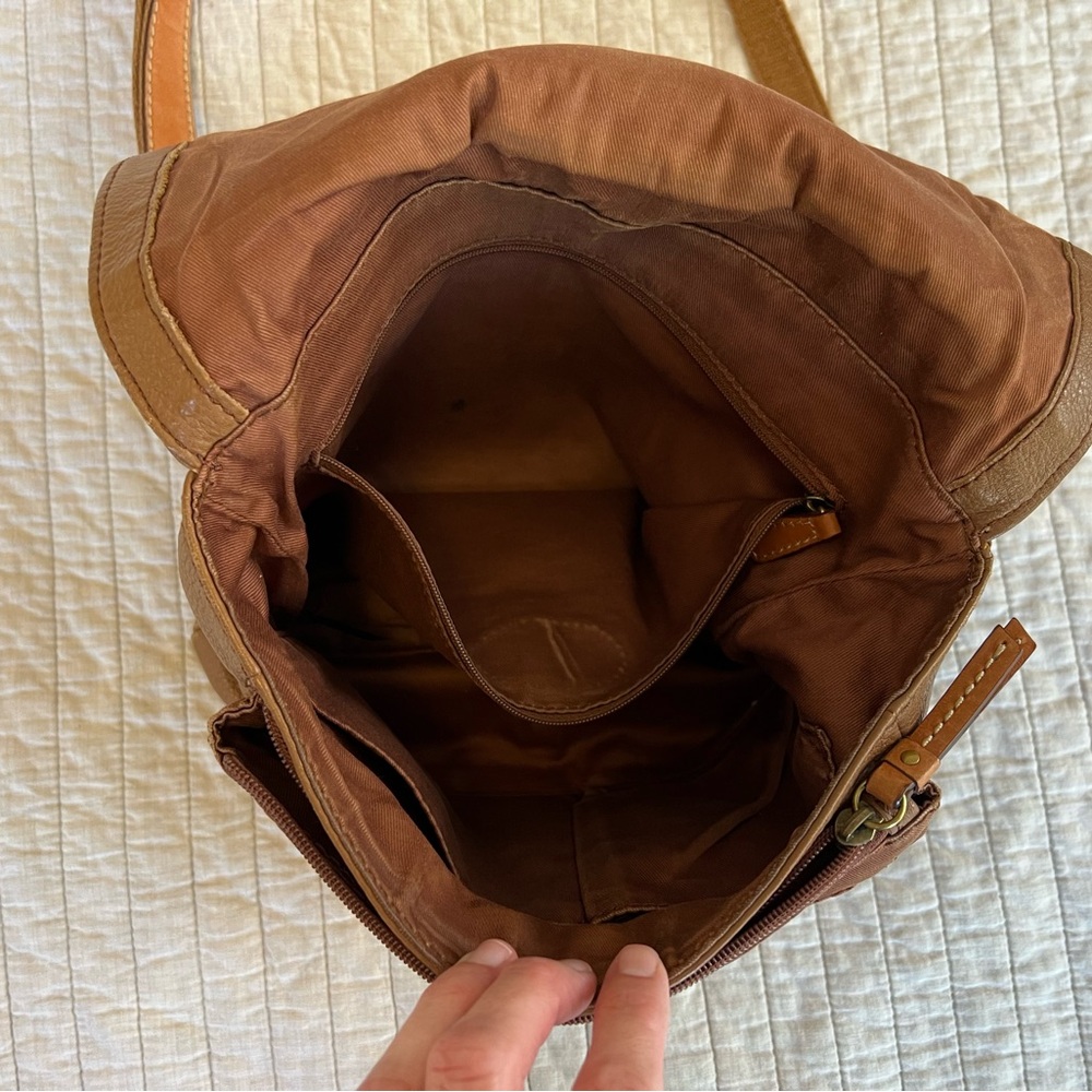 Women’s Fossil Leather Crossbody Bag - Brown - Picture 4 of 8